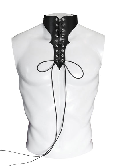Viper Lace Up Leather Choker