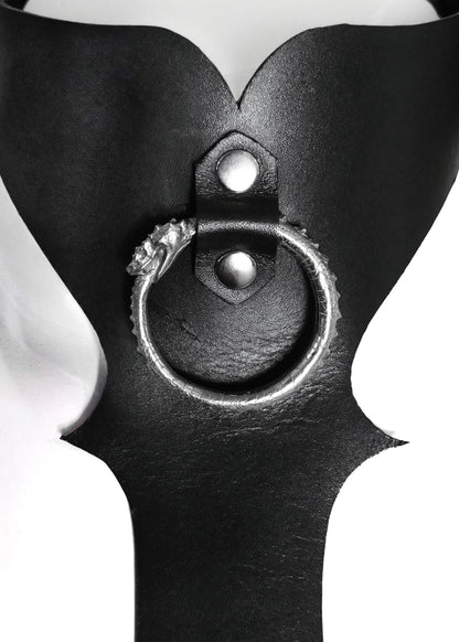 Viper Ouroboros Leather Choker