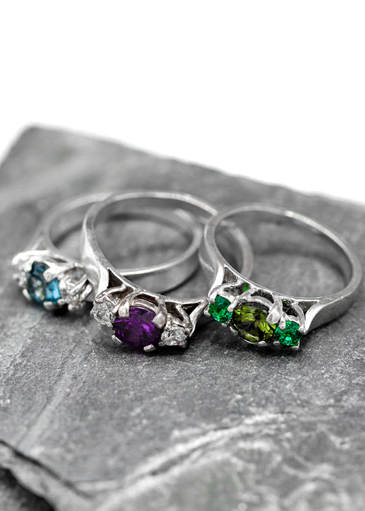 Lizard Queen ring- purple