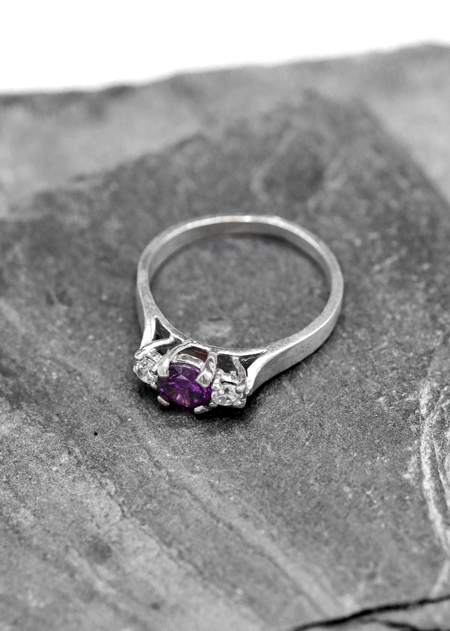 Lizard Queen ring- purple