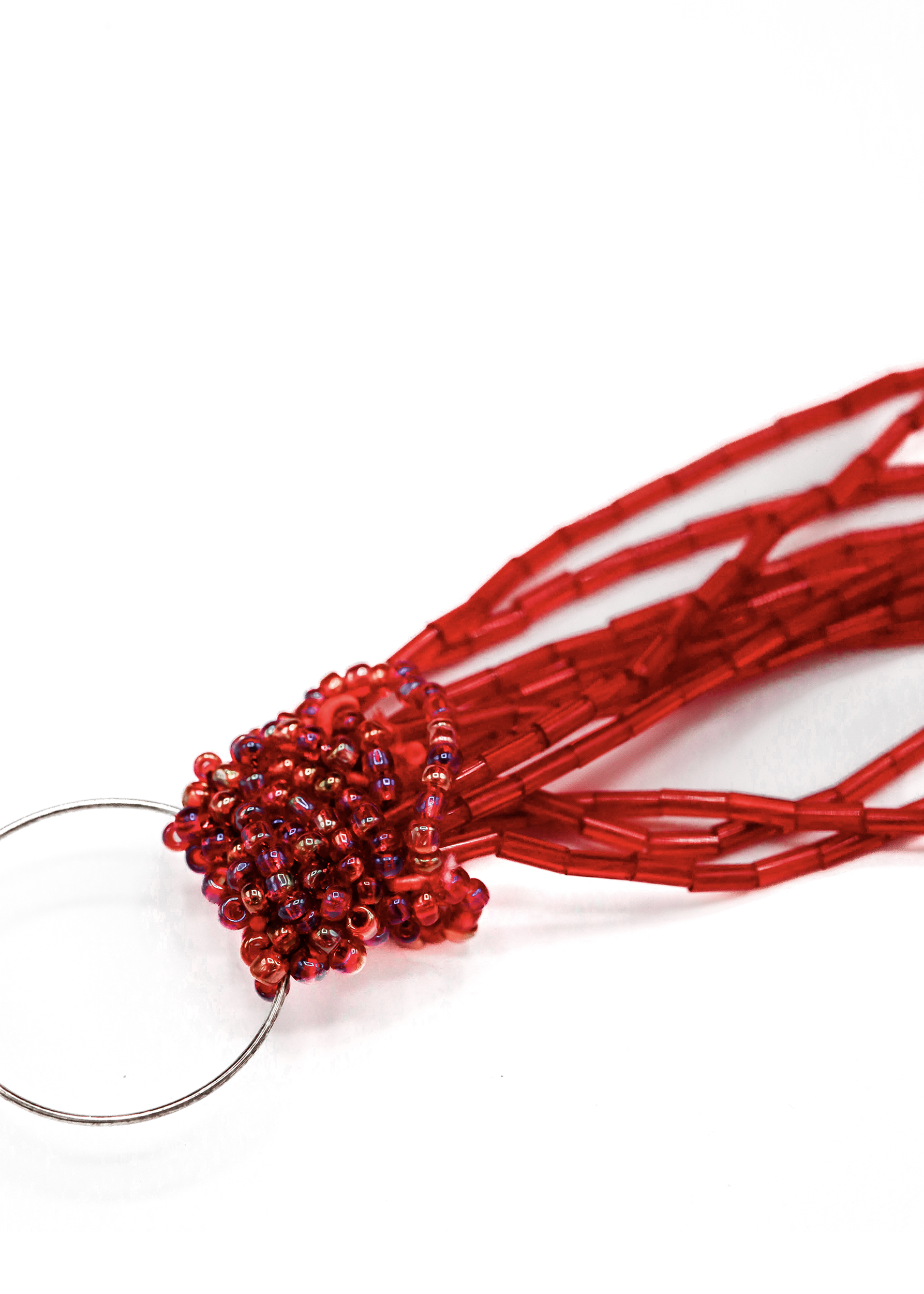 Burnished Jewellery Blood Pack Tassel Earrings