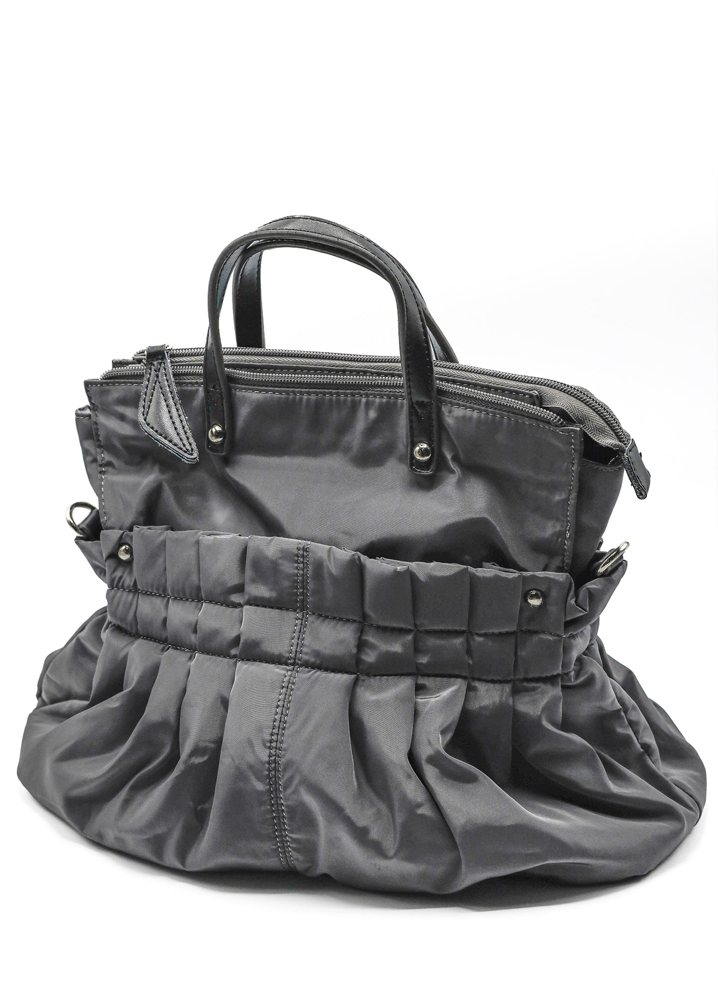 Japanese vintage pleated nylon bag