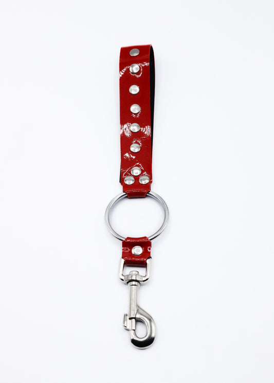Possessive Short Leash- Cherry Red Patent