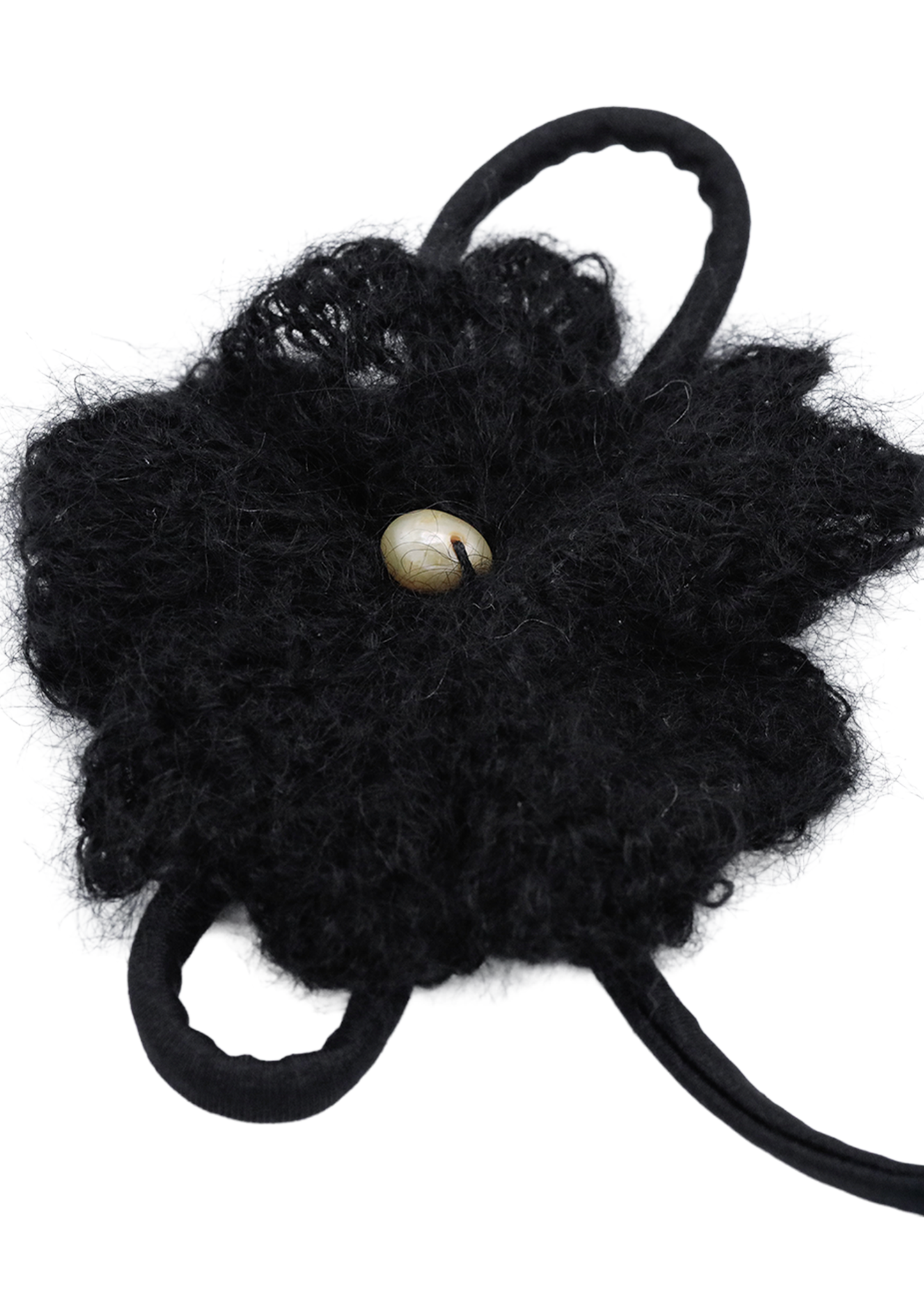 Tie Up Waterlily Necklace- black