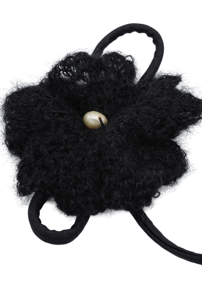 Tie Up Waterlily Necklace- black