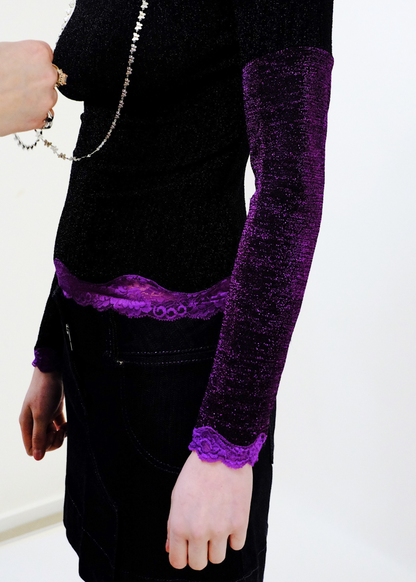 'Butterfly and Love Chain Lace Top'