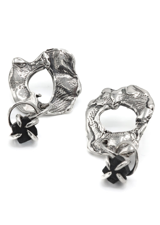 Raw Onyx Earrings