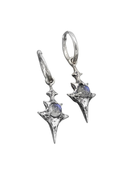 Eldritch Hoop Earrings- Labradorite