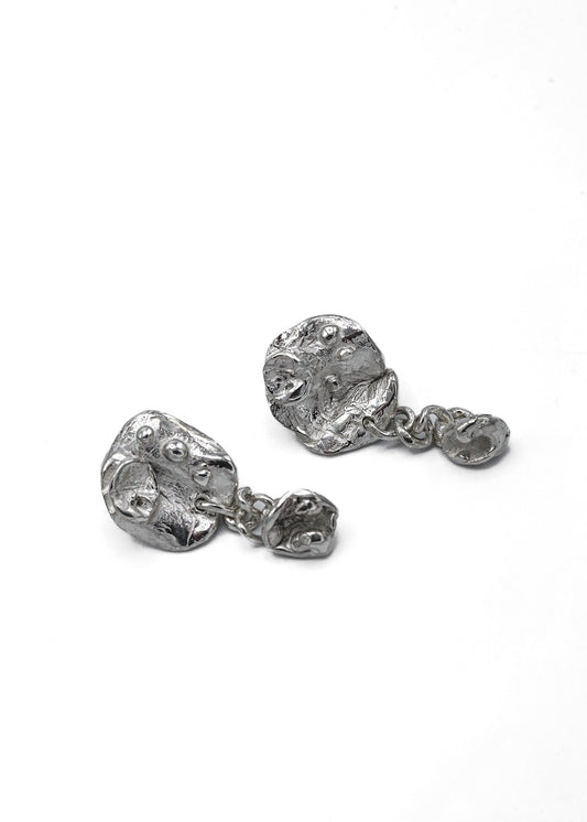 White Sepal Earrings