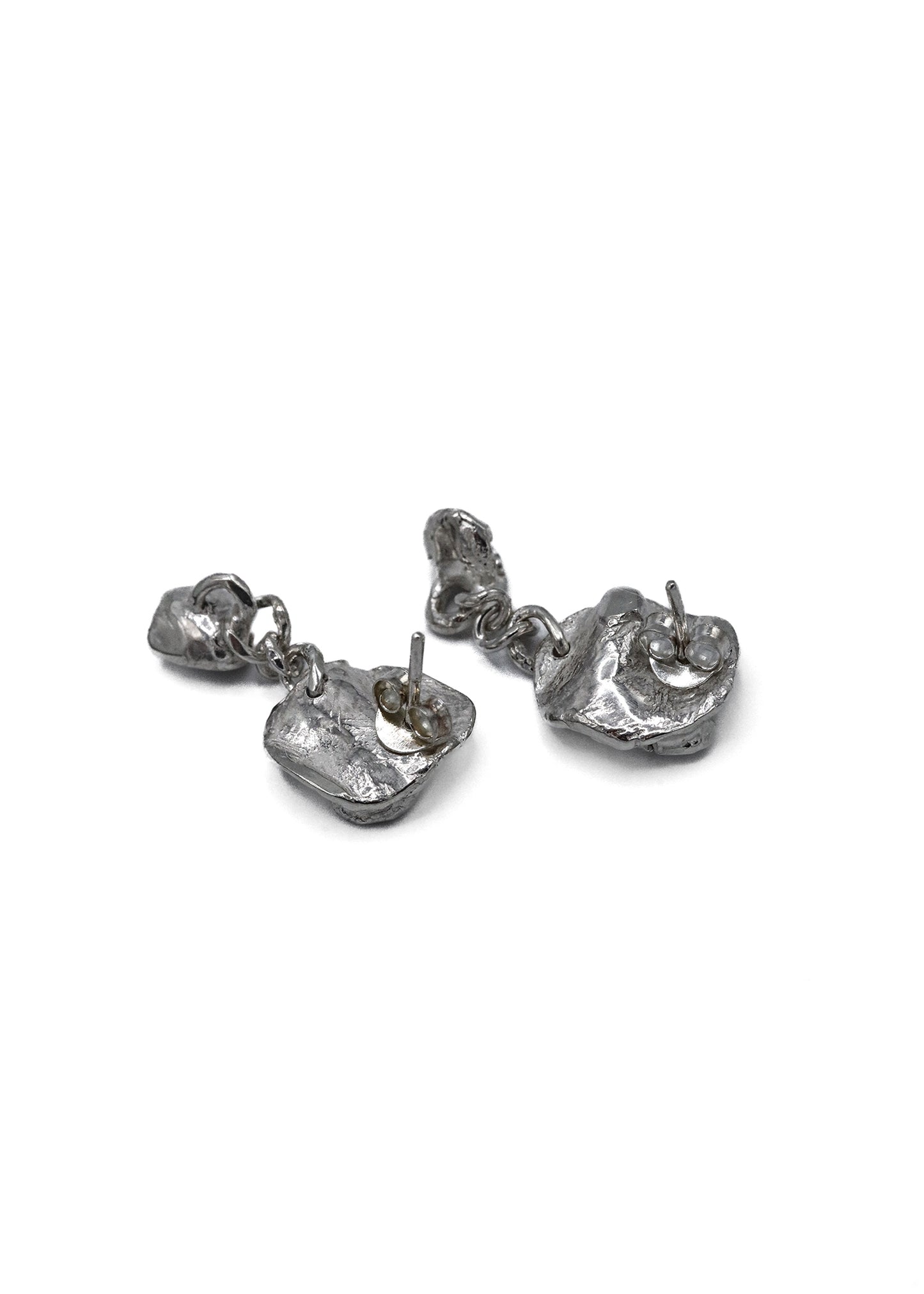 White Sepal Earrings