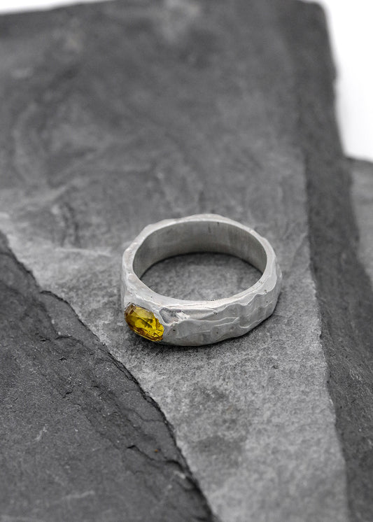 Yellow Sapphire stacker ring