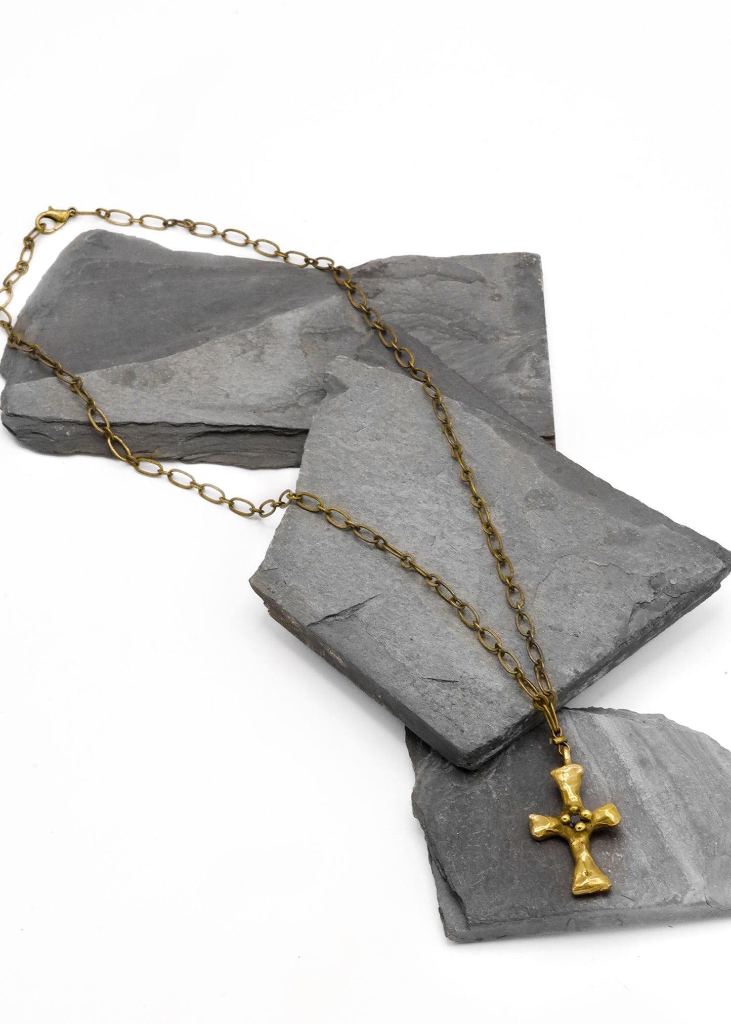 Brass Cross Necklace