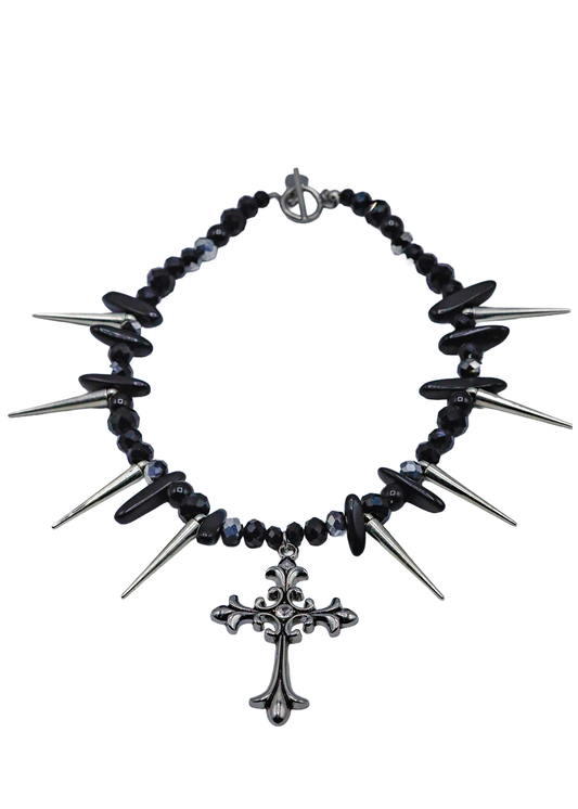 Beaded cross necklace