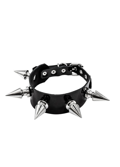 Thorn Patent Spiked Choker- Black