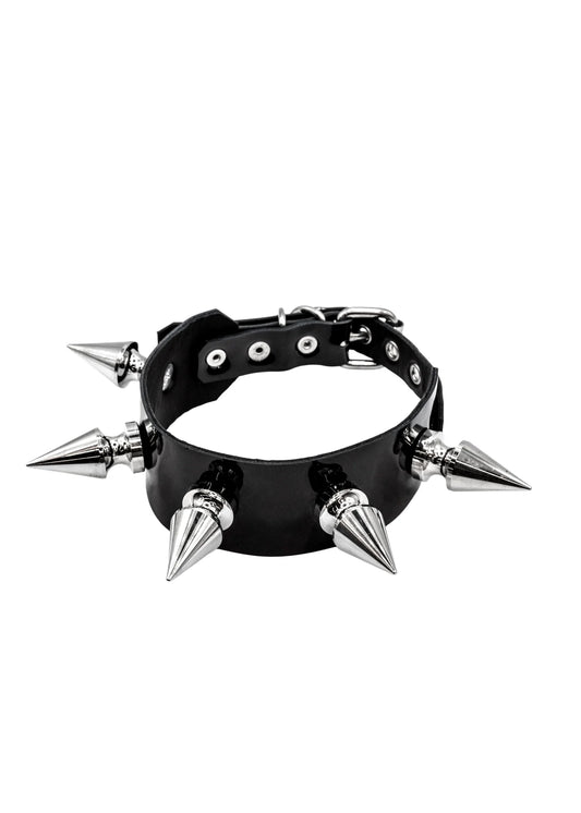 Thorn Patent Spiked Choker- Black