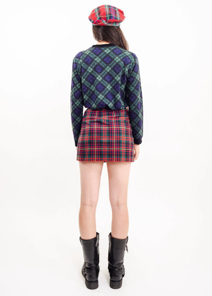 Comme des Garçons Tricot AD1992 tartan wool jumper