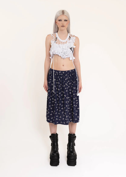 Comme des Garçons AD2008 Cherry print midi skirt