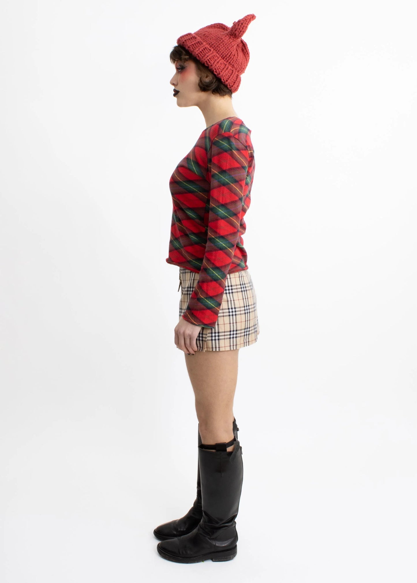 Comme des Garçons AD2010 tartan knit jumper