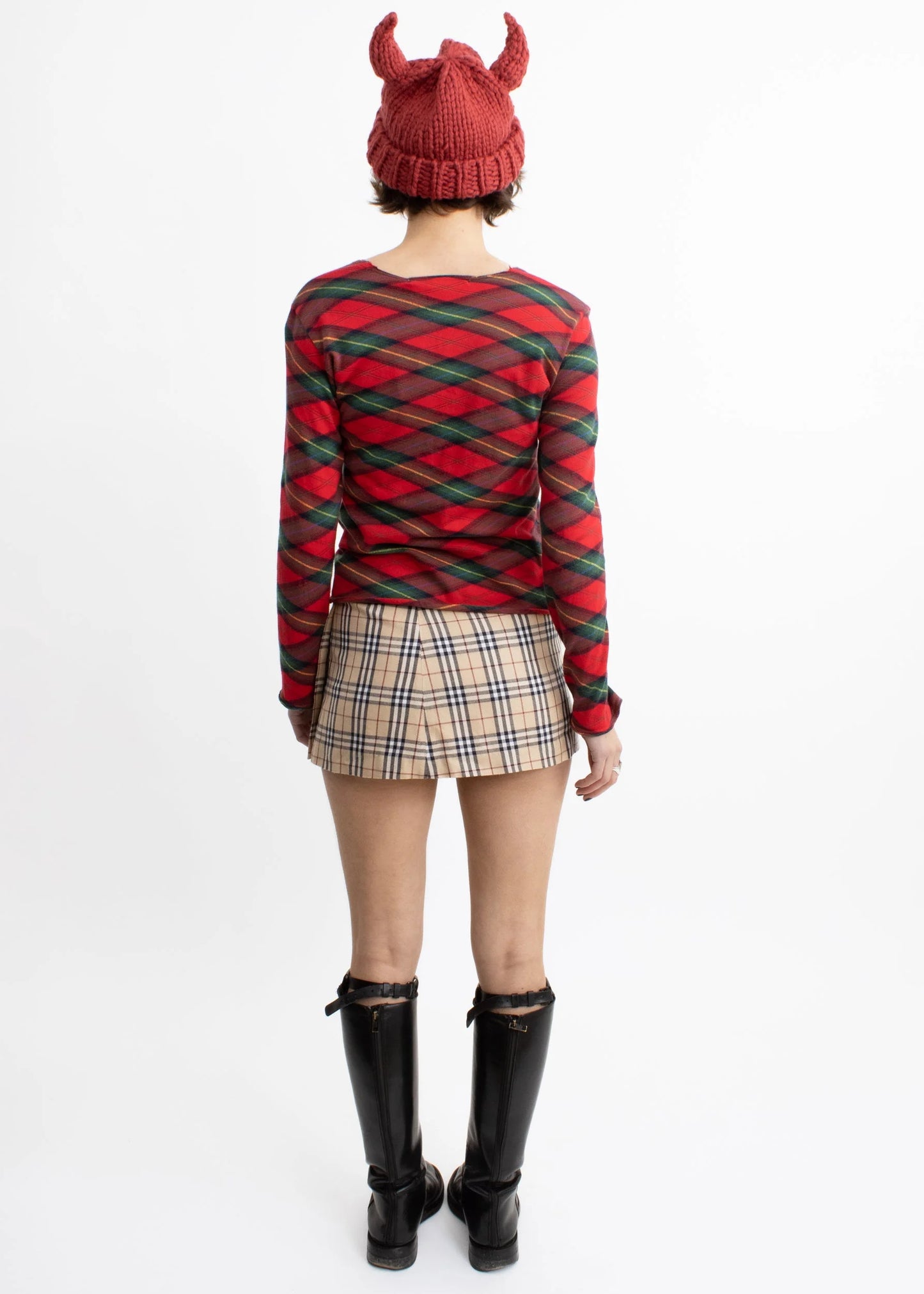 Comme des Garçons AD2010 tartan knit jumper