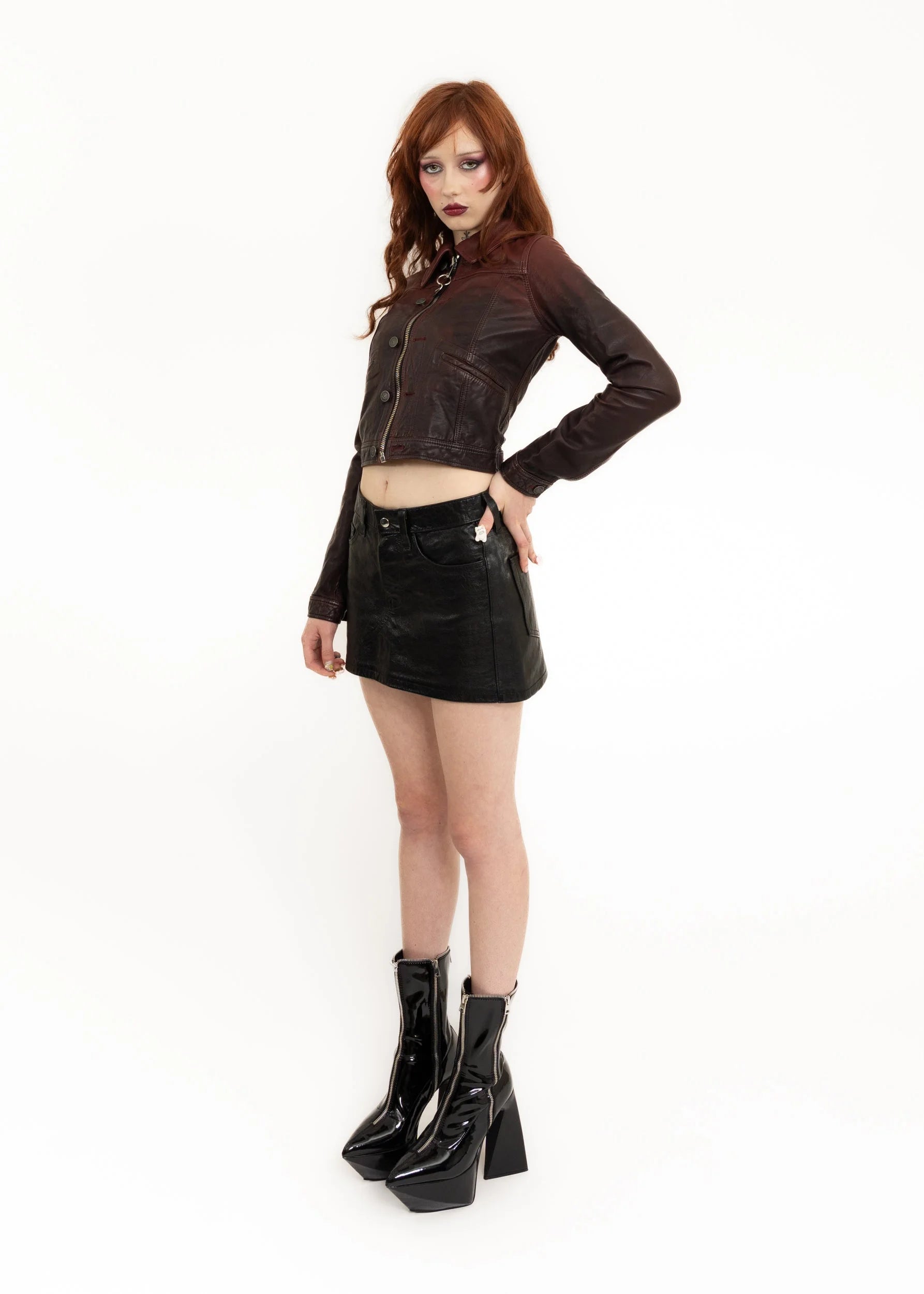 Junya Watanabe Comme des Garçons AD2011 Leather Mini Skirt