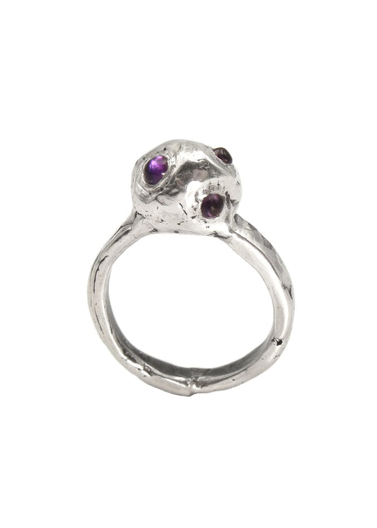 Screaming Jewellery Amethyst fungus blob ring