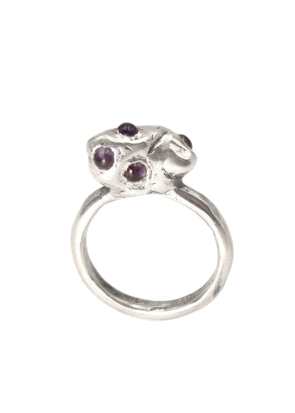 Screaming Jewellery Amethyst fungus blob ring