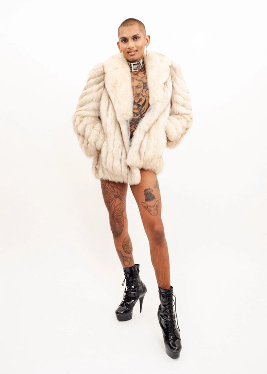 Saga Fox Arctic fox fur coat