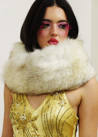 Vintage Arctic Fox Fur Stole- 20 x 108cm
