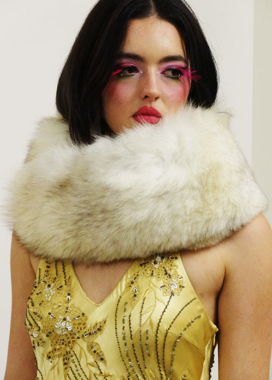 Vintage Arctic Fox Fur Stole- 20 x 108cm