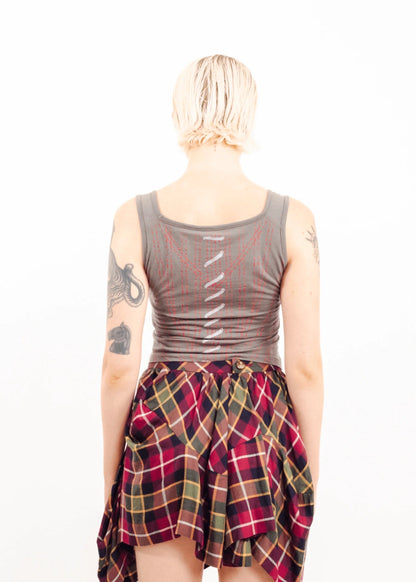 Vivienne Westwood Red Label Asymmetric draped tartan skirt