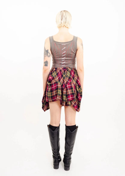 Vivienne Westwood Red Label Asymmetric draped tartan skirt