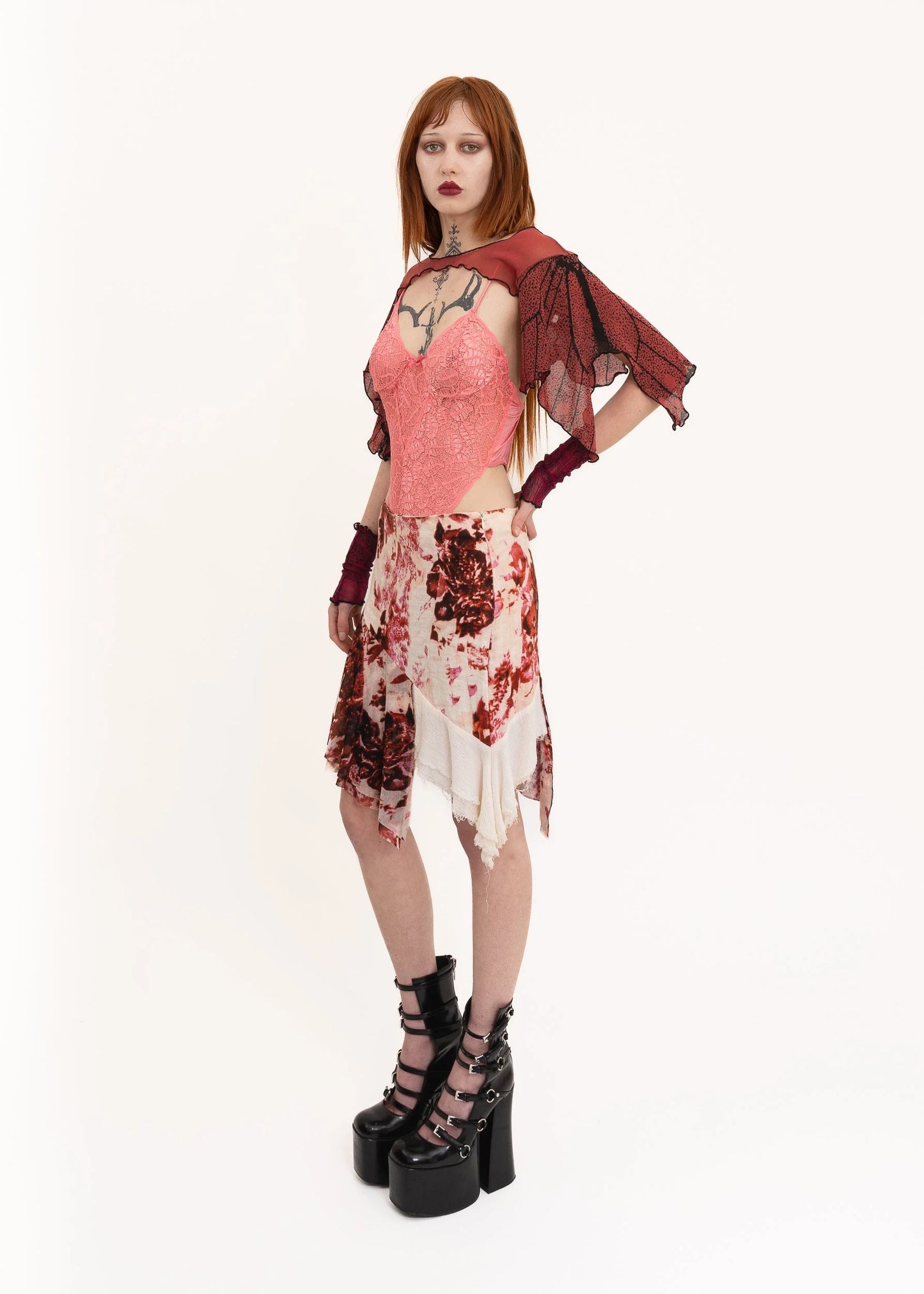 Aniye By Asymmetric floral skirt