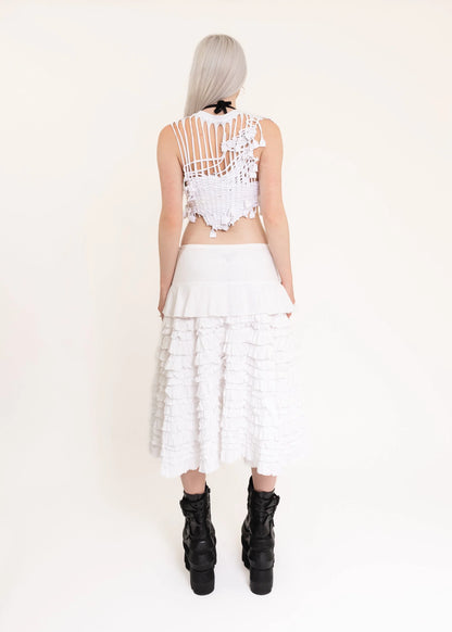 re-launch Asymmetric ruffle skirt