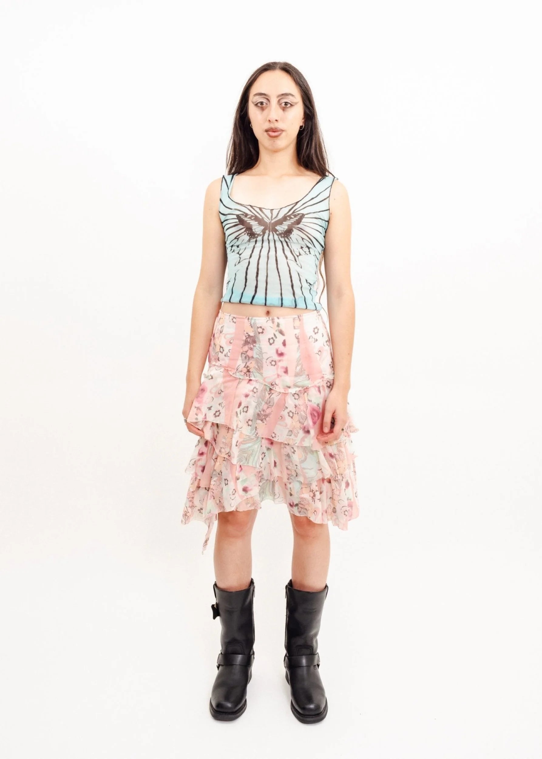 Pride Asymmetric tiered fairy skirt