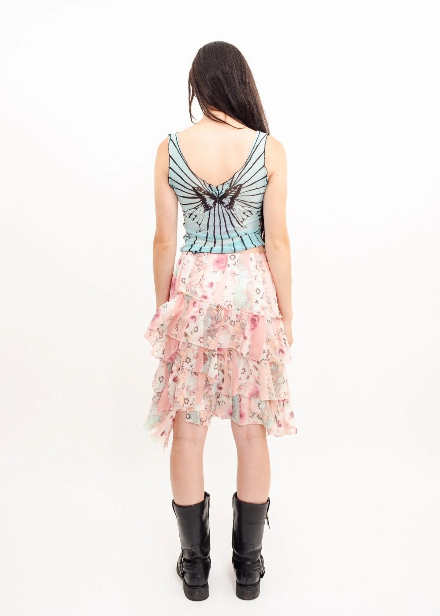 Pride Asymmetric tiered fairy skirt