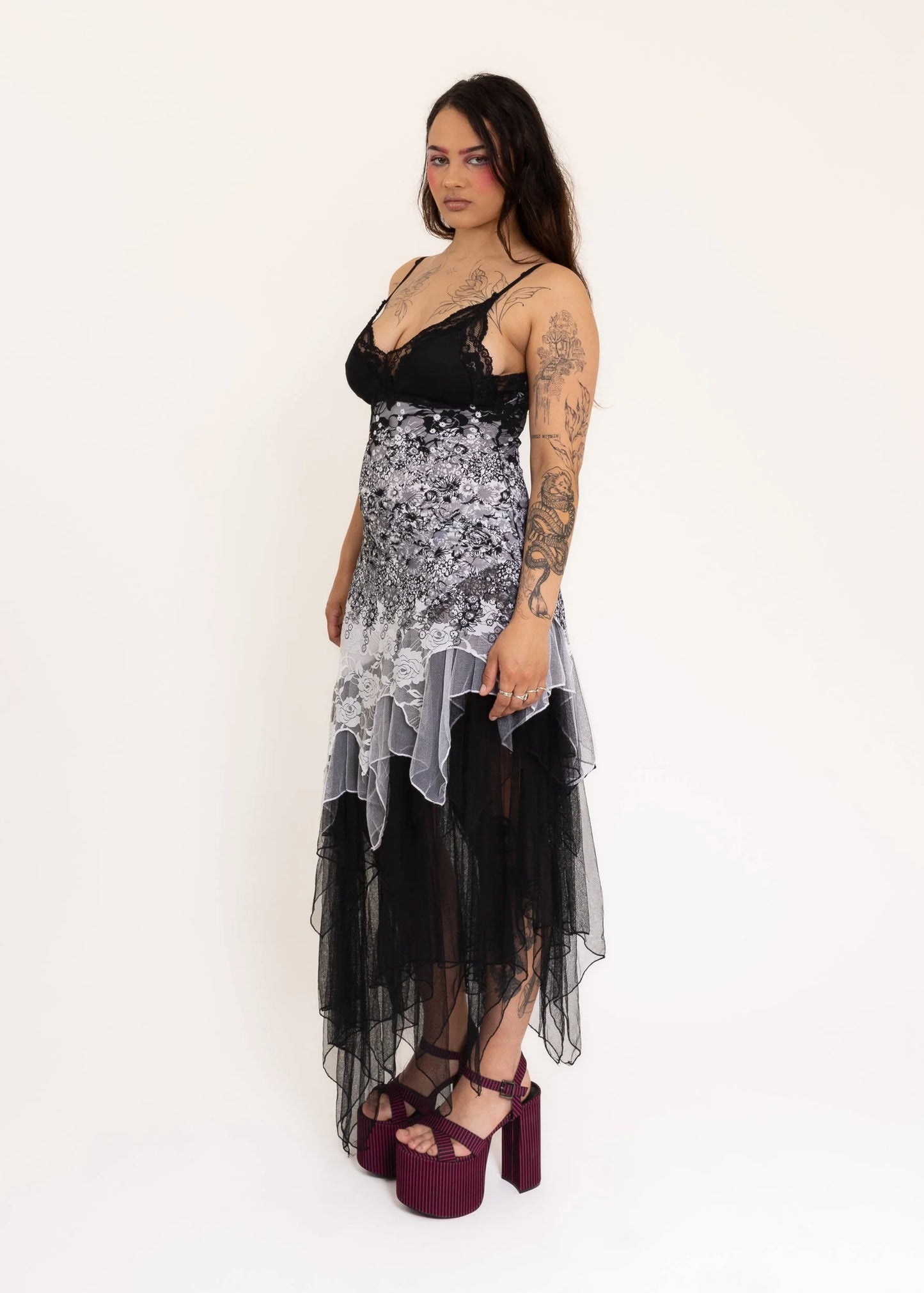 Ever-Pretty Asymmetric tulle/ lace faerie dress