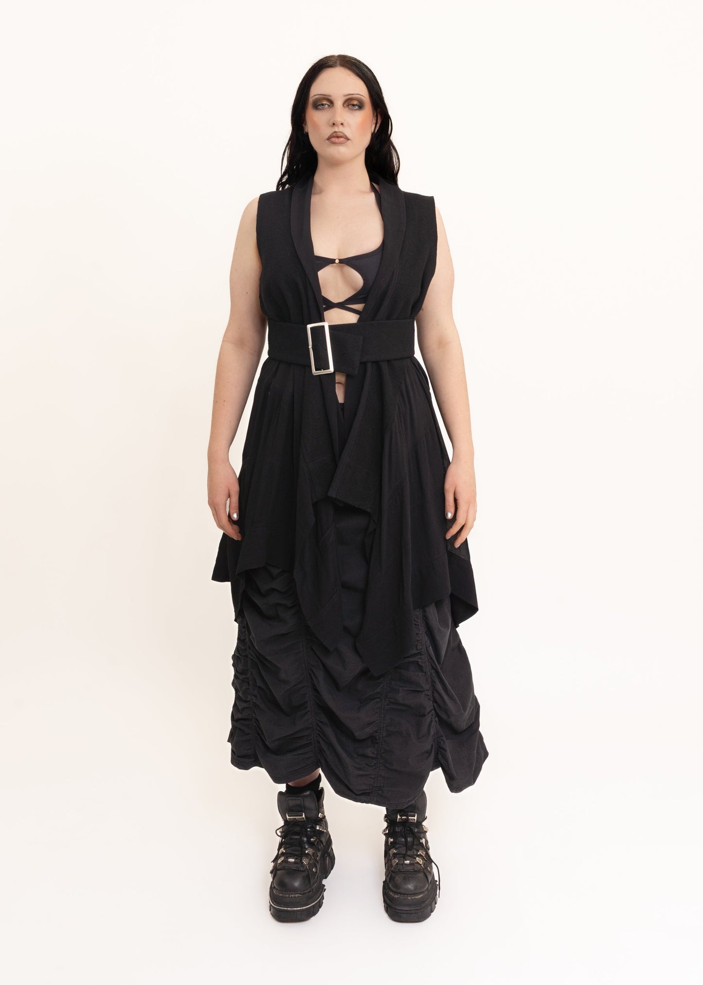 Nom* D Asymmetric belted vest Bizarre Bazaar