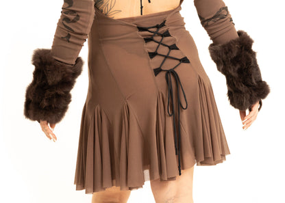 Banshee Athena Mini Dress- brown