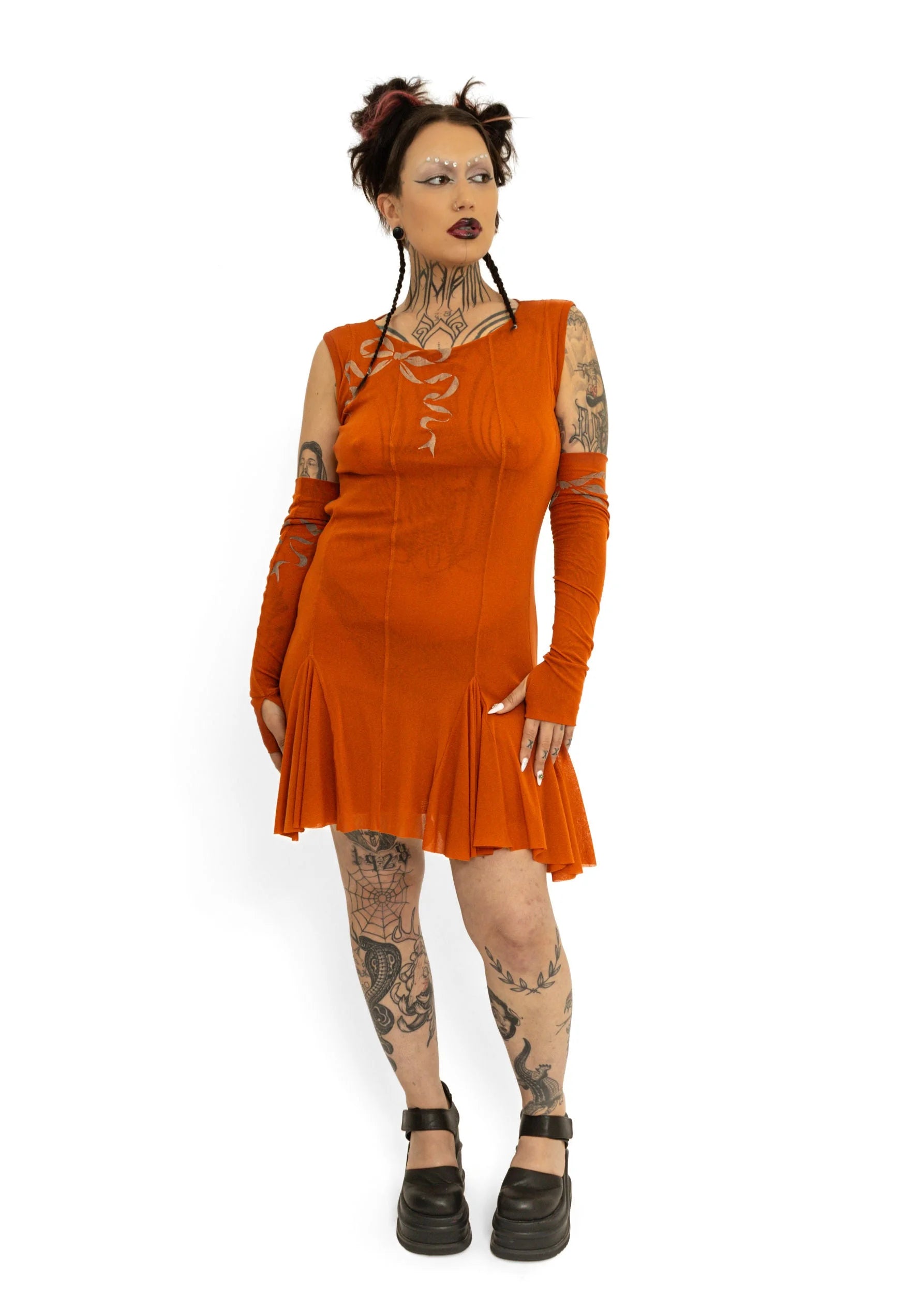 Banshee Athena Mini Dress- orange