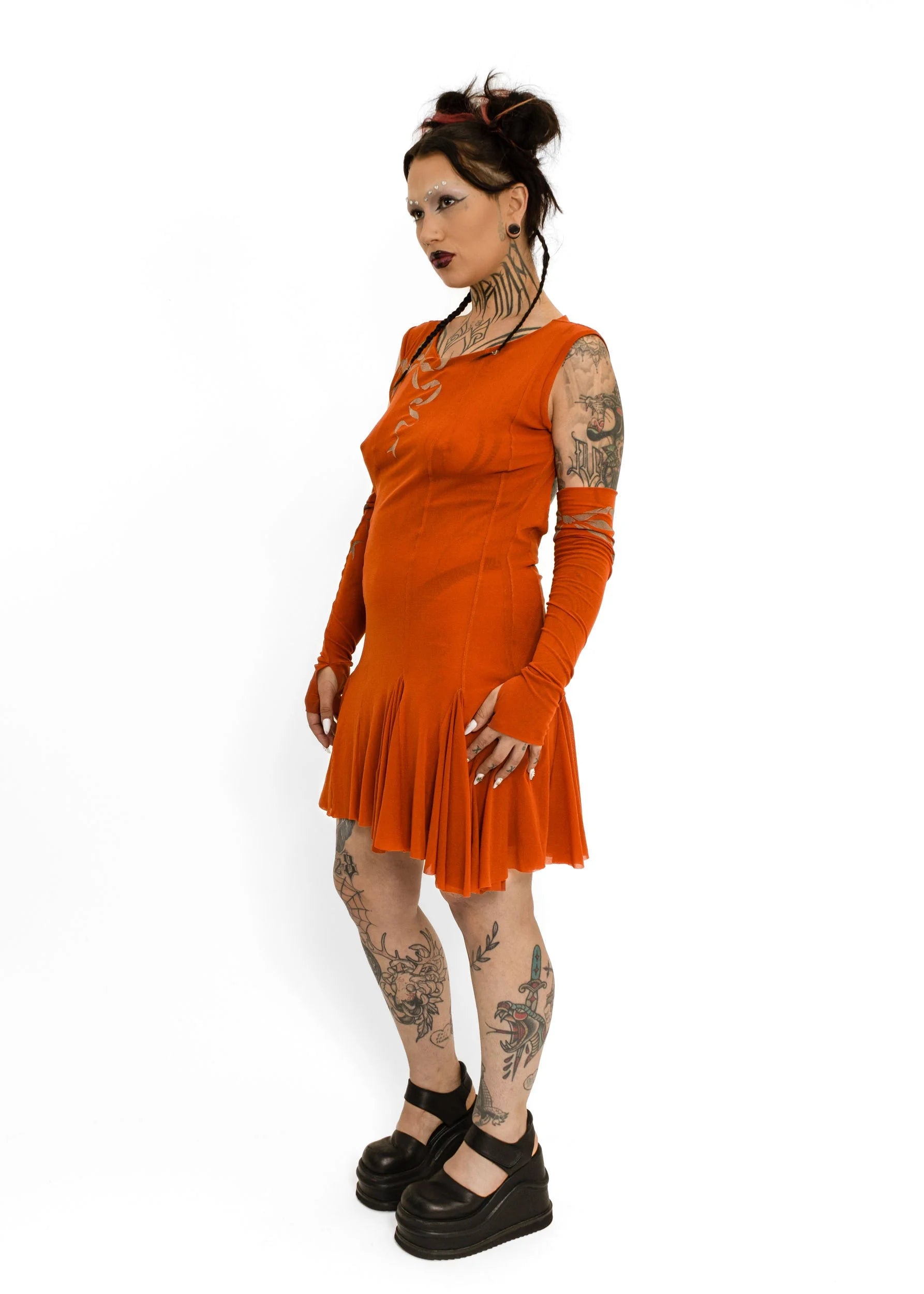 Banshee Athena Mini Dress- orange