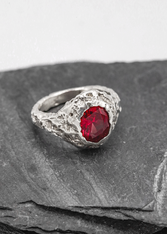 Blaisey Boo Auric lab grown ruby ring Bizarre Bazaar