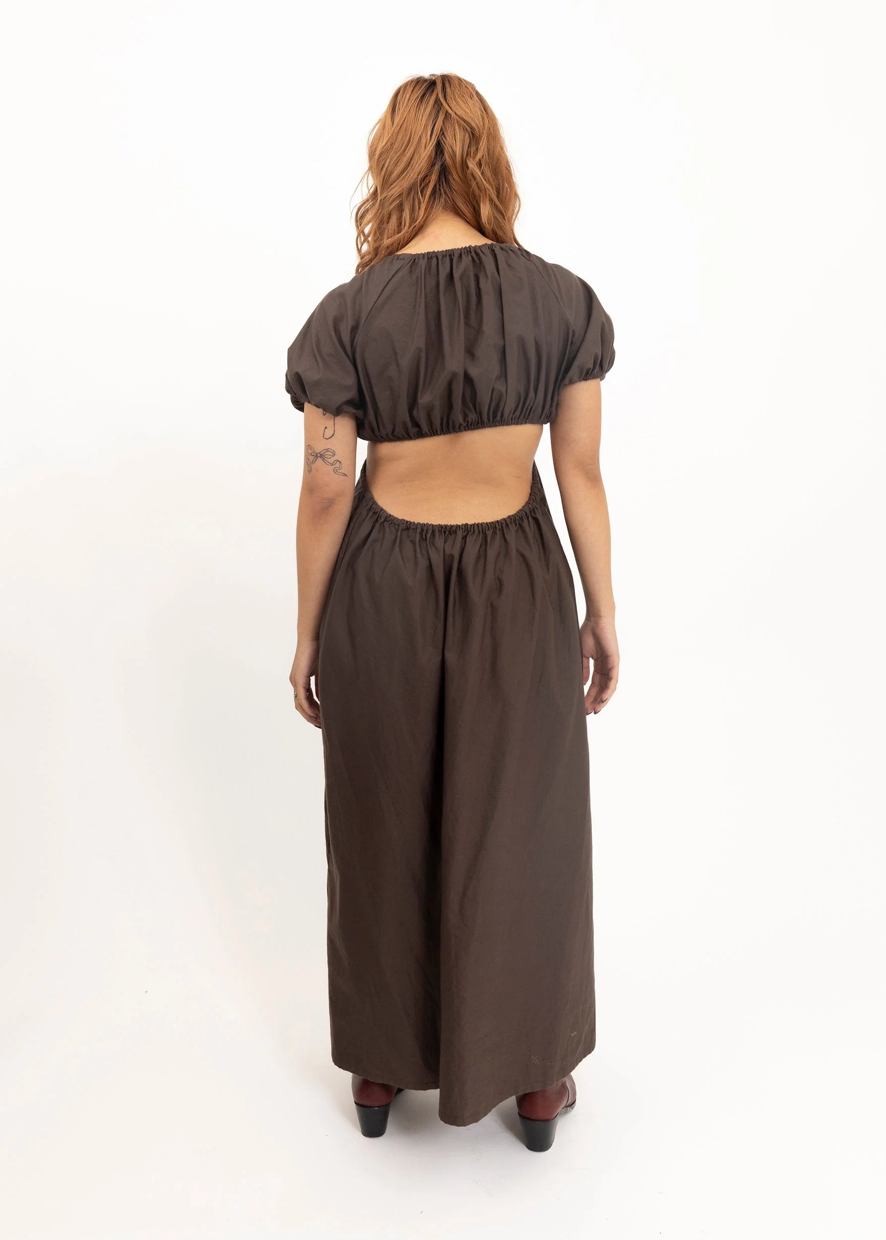 Bizarre Bazaar Backless dress with gathered bust