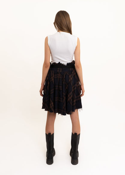 Jimmy D Bandarasta Wool Tartan Skirt Bizarre Bazaar