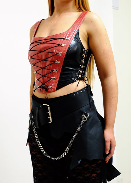 Leather Scrap Skirt Belt