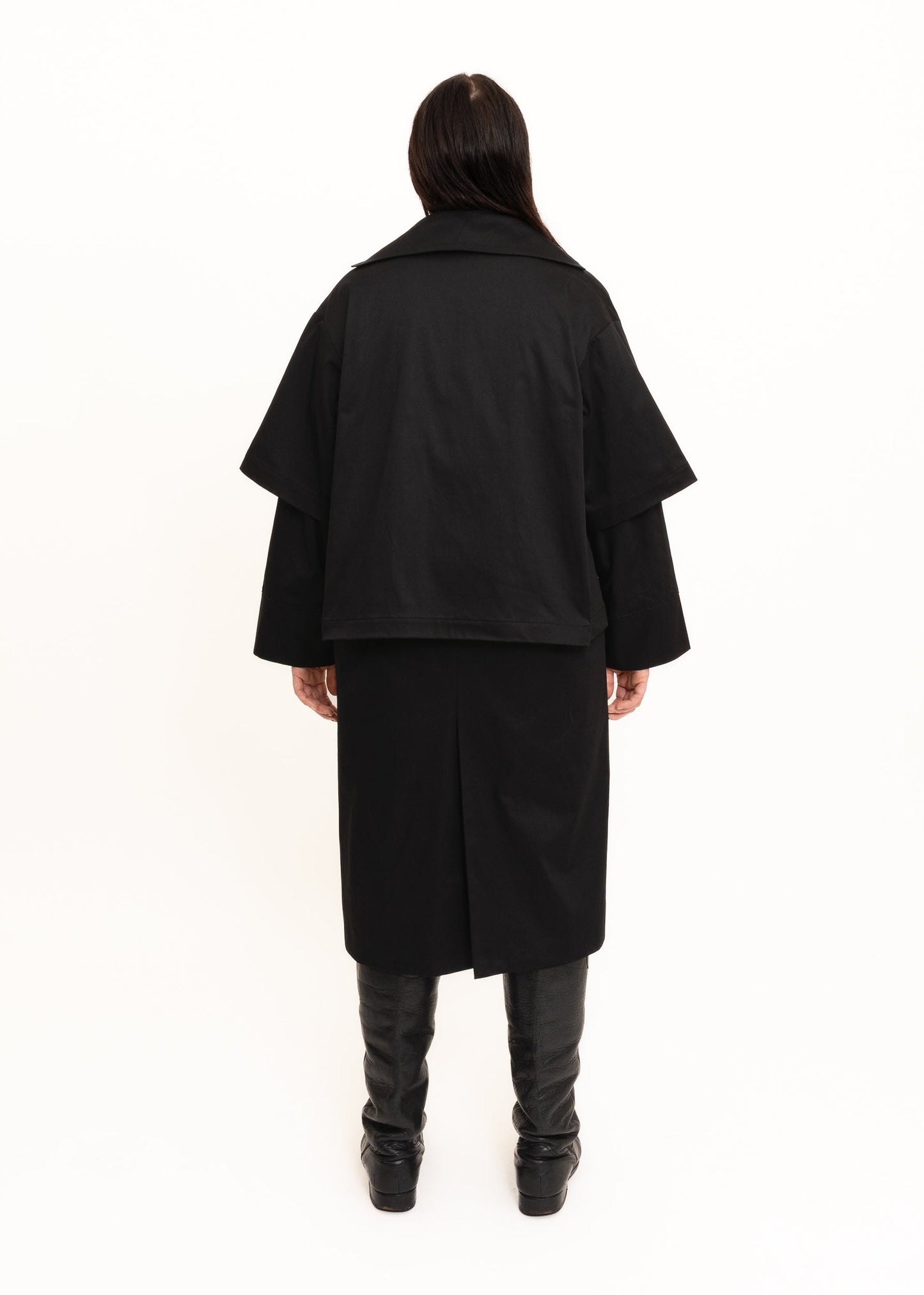 Awatea Basalt Layered trench coat Bizarre Bazaar