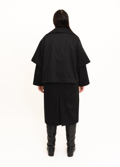 Awatea Basalt Layered trench coat Bizarre Bazaar