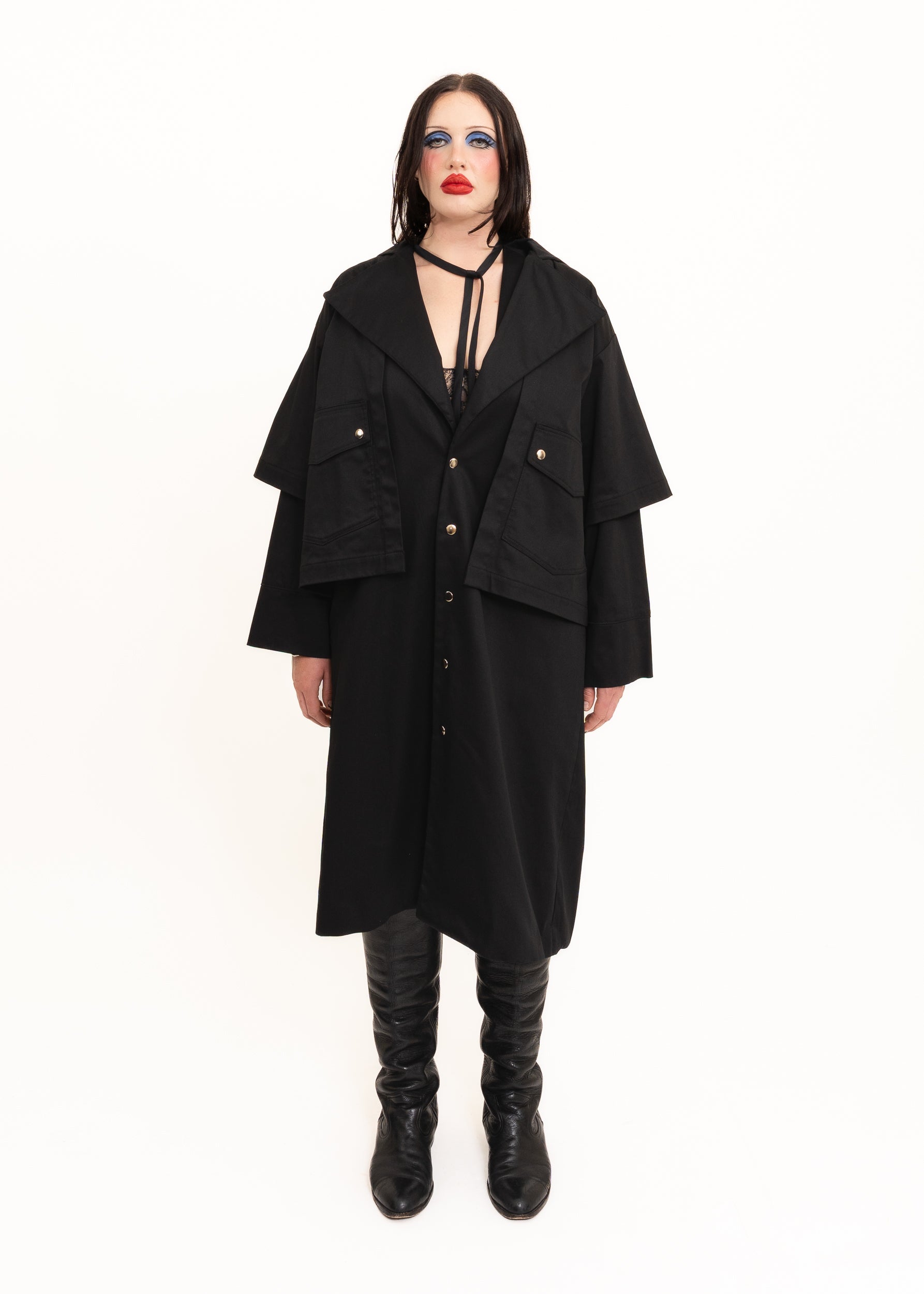 Awatea Basalt Layered trench coat Bizarre Bazaar