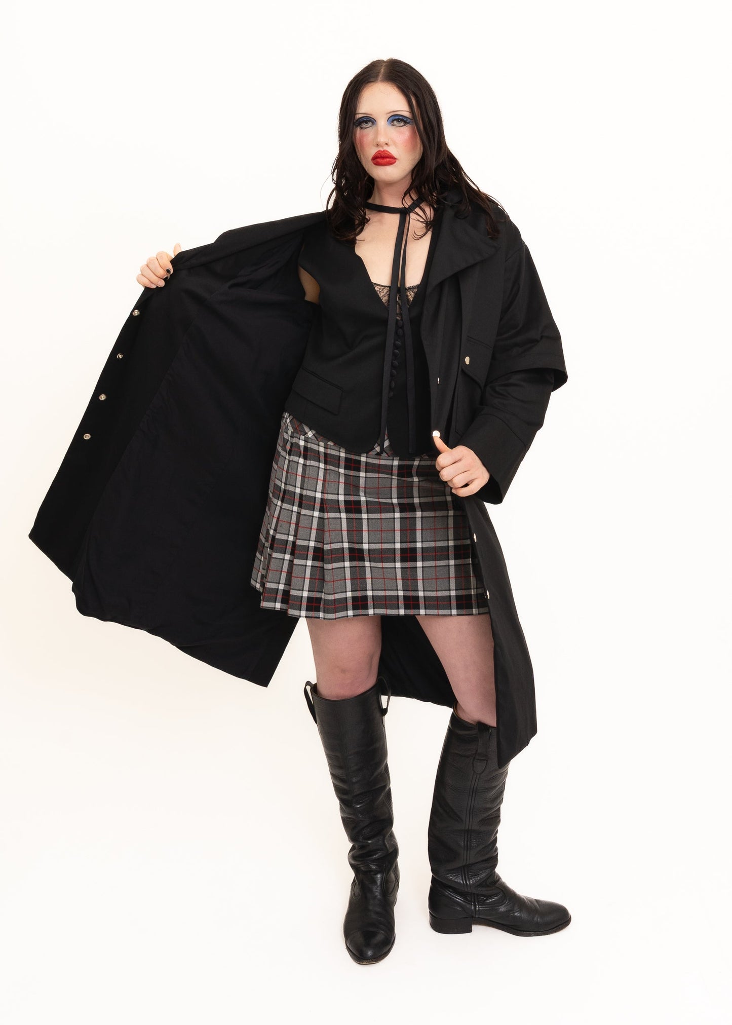 Awatea Basalt Layered trench coat Bizarre Bazaar
