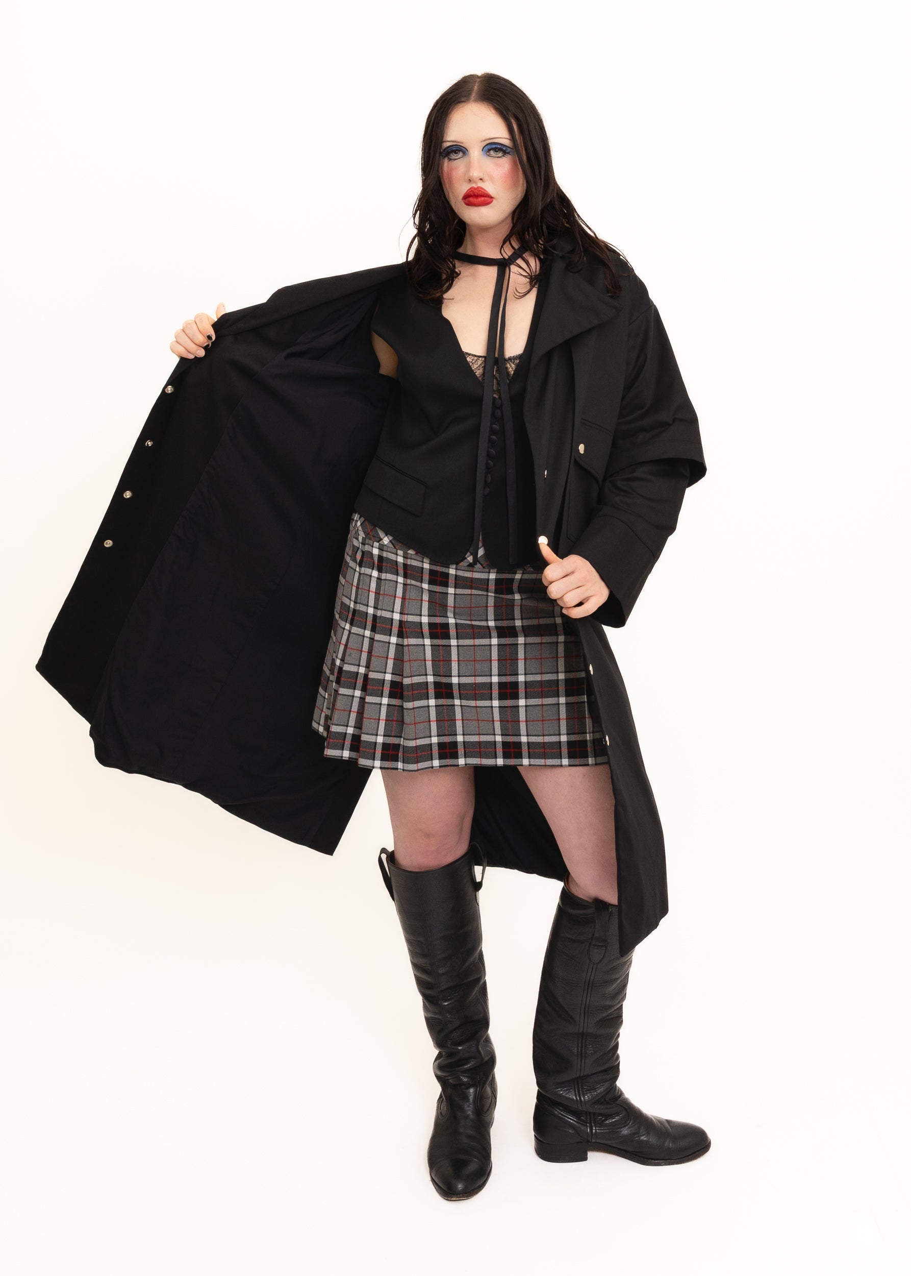 Awatea Basalt Layered trench coat Bizarre Bazaar