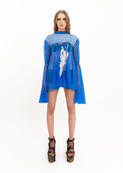 Roisin Dubh Batwing mesh tunic/ mini dress Bizarre Bazaar
